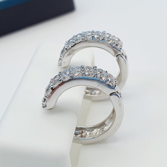 "925 Sterling Silver Cubic Zirconia Earrings, UU1P6A6156 - Picture 9 of 11